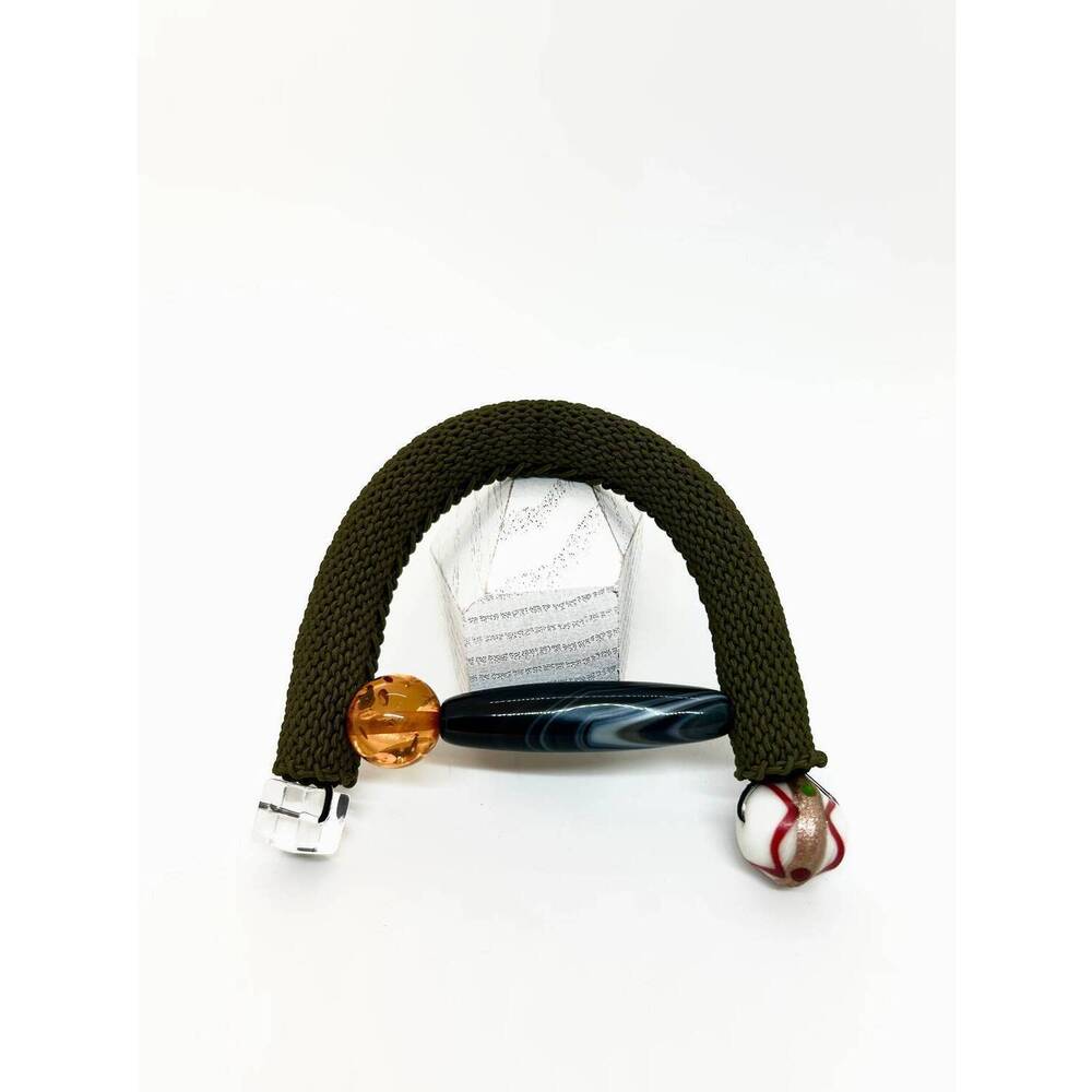 NEW THE SOLOIST X RE:AL women's nicomede bracelet in olive green